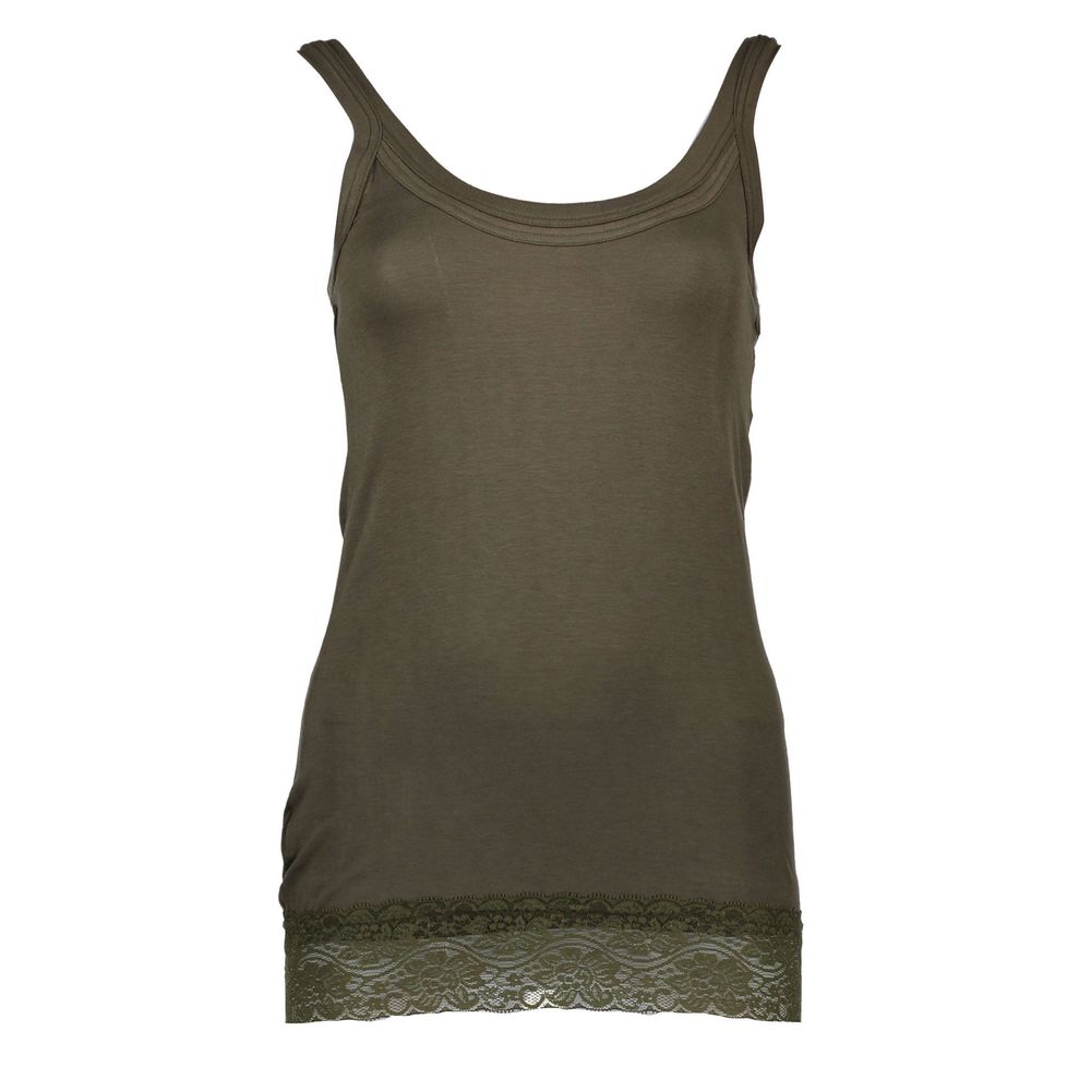 Green Cotton Women Tank