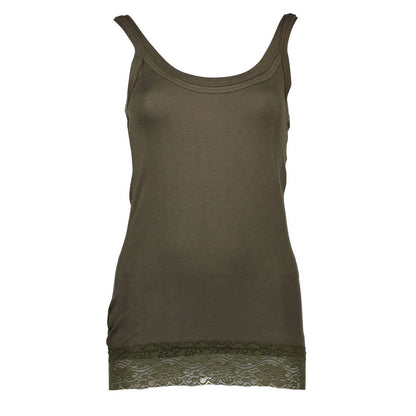 Green Cotton Women Tank