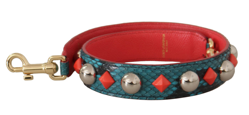 Green Crystals Leather Bag Shoulder Strap-Dolce & Gabbana-LabelTerrace.com