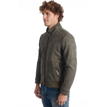 Green Eco Leather Men's Jacket-Roberto Pepe Luxury-LabelTerrace.com