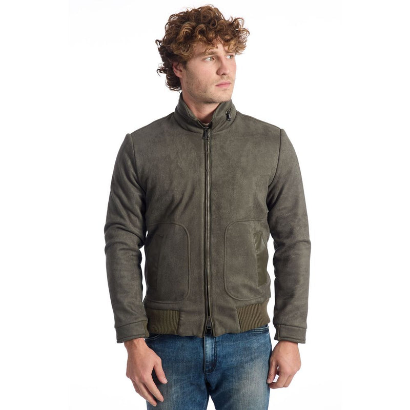 Green Eco Leather Men's Jacket-Roberto Pepe Luxury-LabelTerrace.com