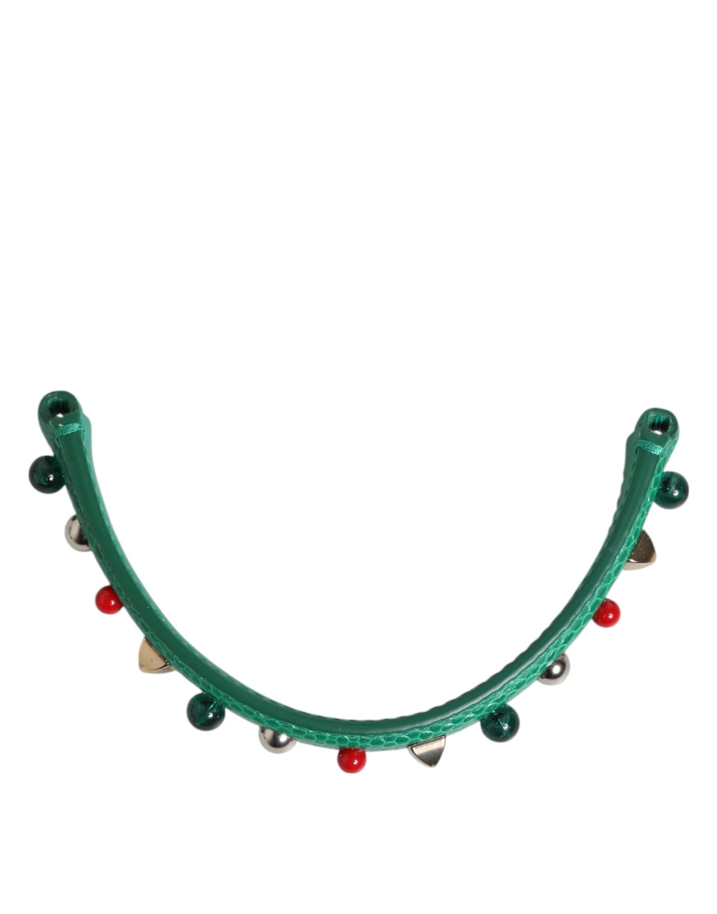 Green Embellished Leather Bag Handle Women Shoulder Strap-Dolce & Gabbana-LabelTerrace.com