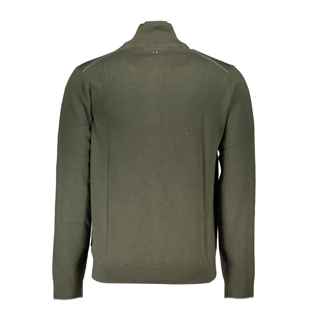 Green Fabric Men Sweater-Napapijri-LabelTerrace.com