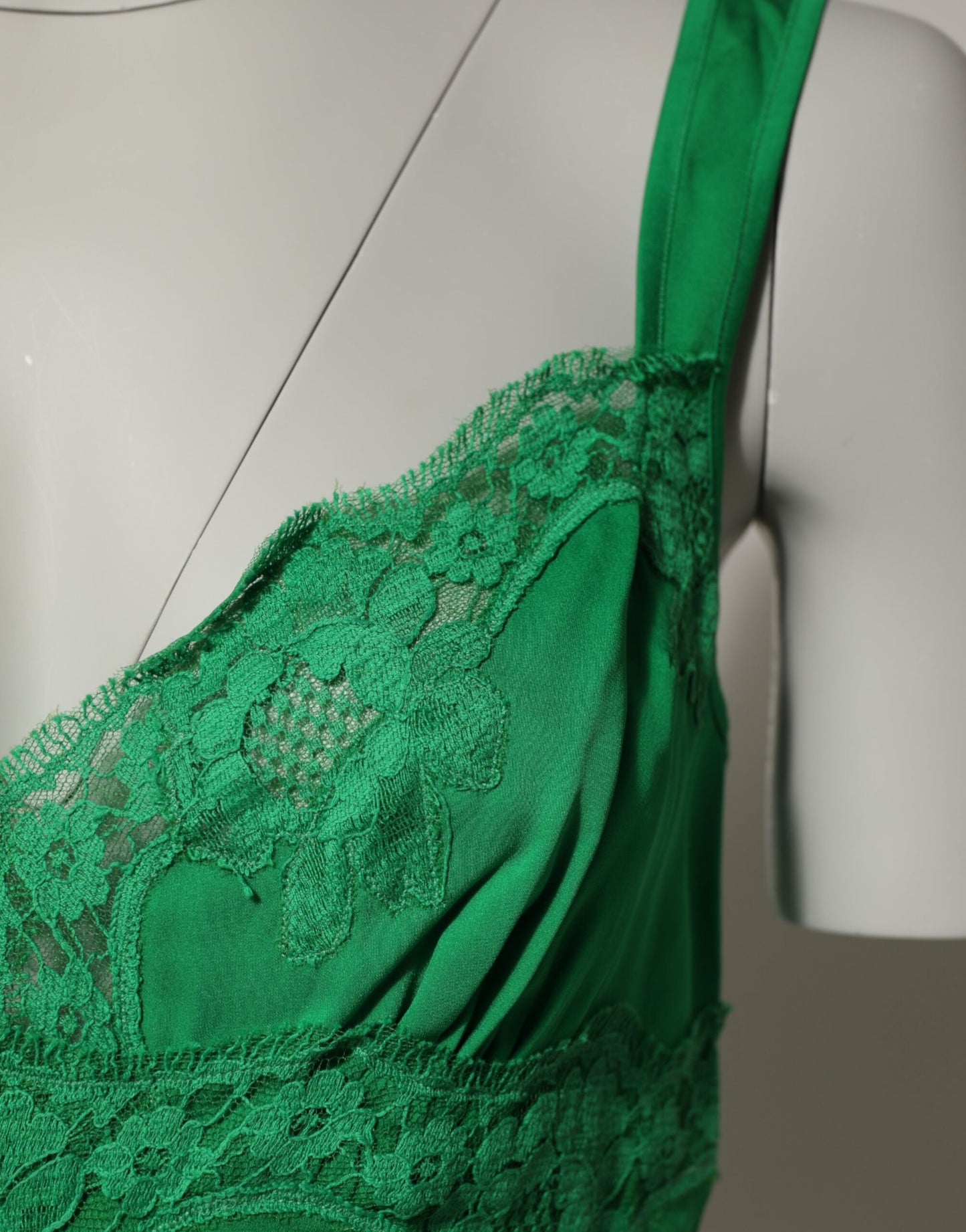 Green Floral Lace Tank Lingerie Top Underwear