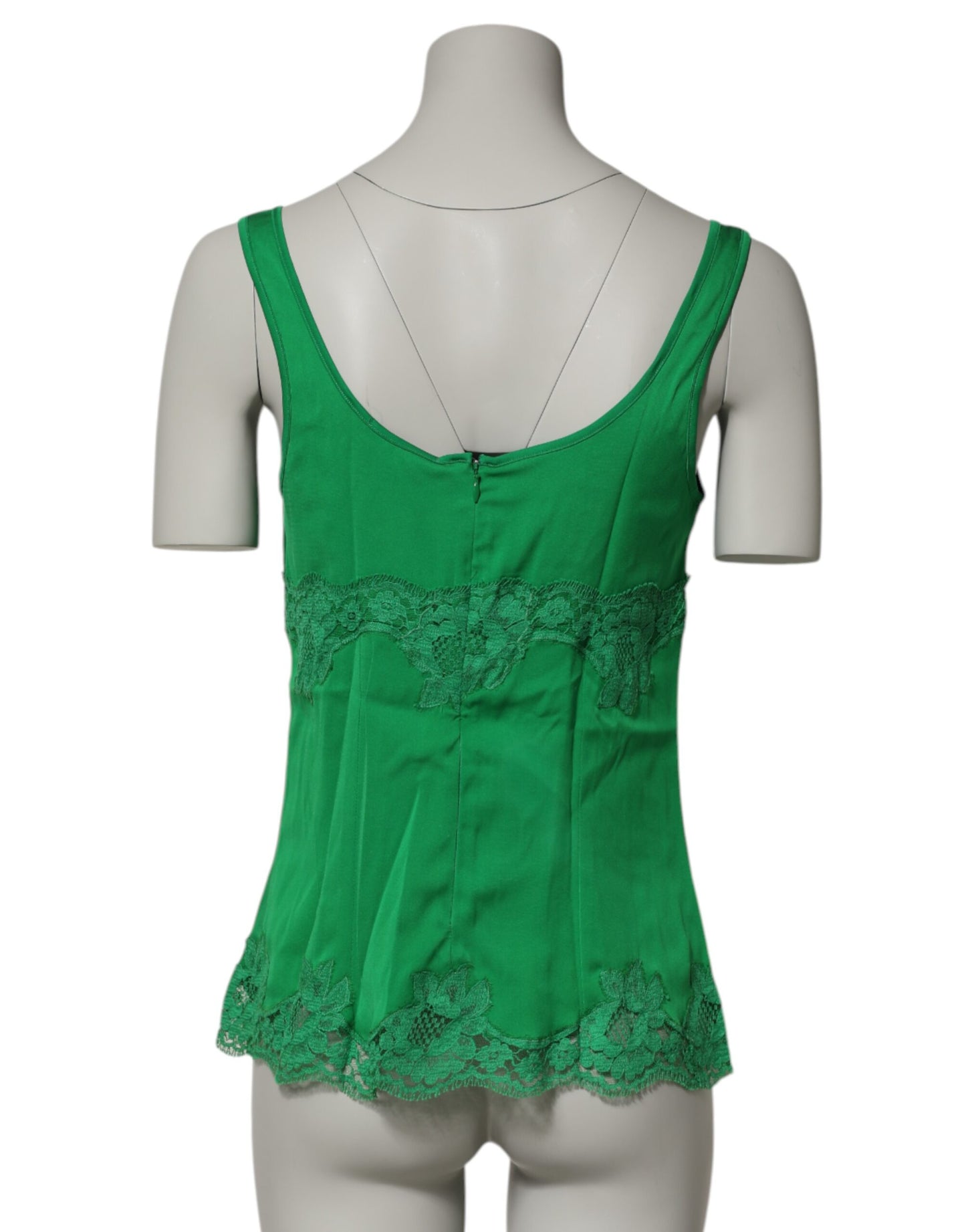 Green Floral Lace Tank Lingerie Top Underwear