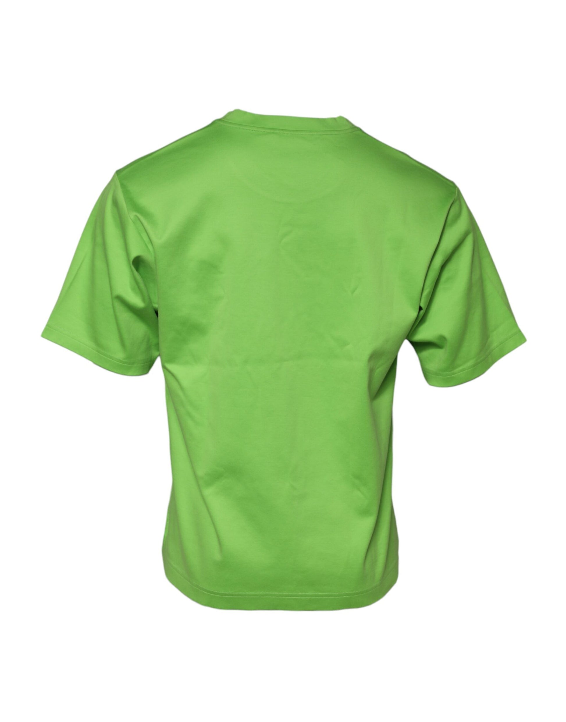 Green Graphic Printed Round Neck T-shirt-Dolce & Gabbana-LabelTerrace.com