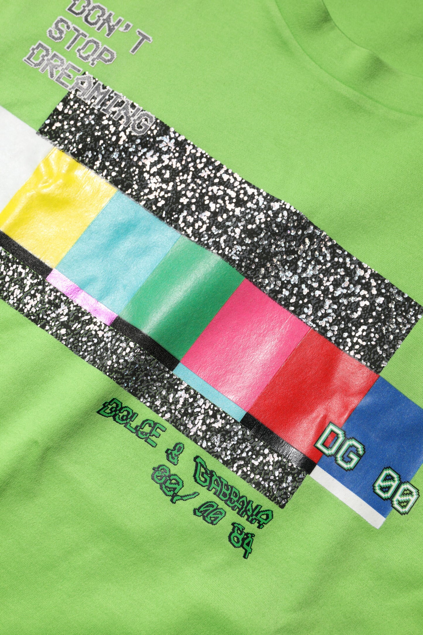 Green Graphic Printed Round Neck T-shirt-Dolce & Gabbana-LabelTerrace.com