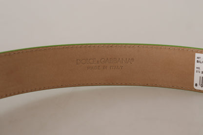 Green Leather Devotion Heart Micro Bag Headphones Belt-Dolce & Gabbana-LabelTerrace.com