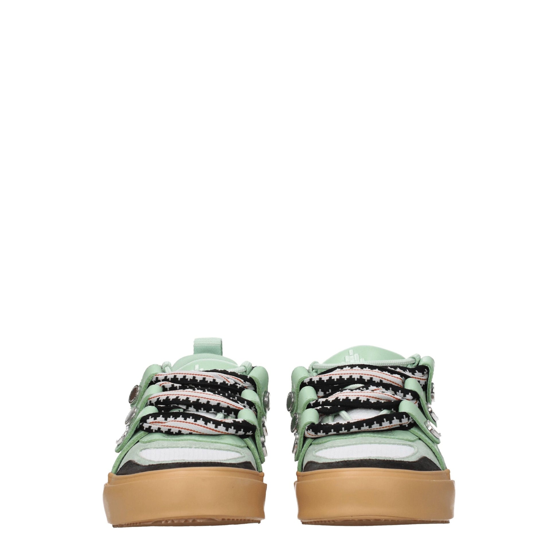 Green Leather Low Top Sneakers-Marcelo Burlon-LabelTerrace.com