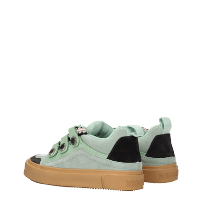 Green Leather Low Top Sneakers-Marcelo Burlon-LabelTerrace.com