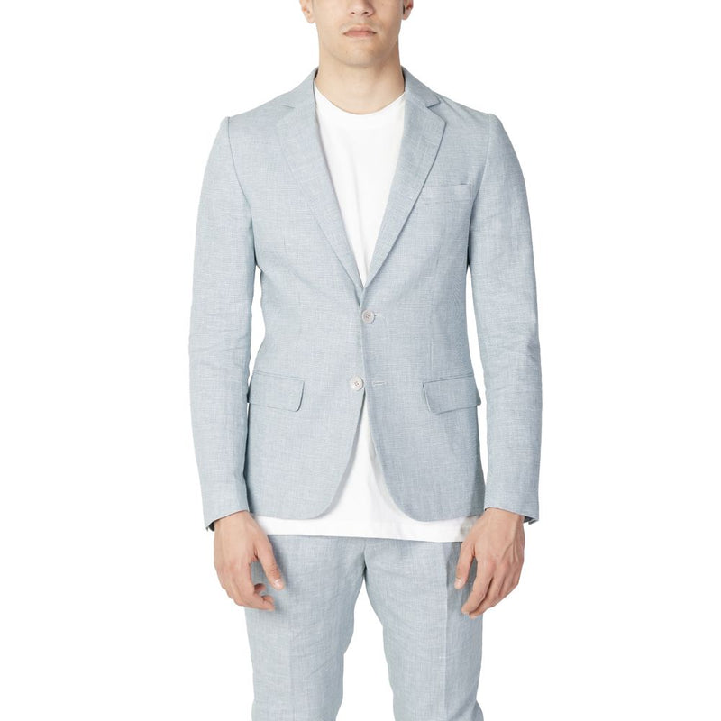 Green Linen Blazer-Antony Morato-LabelTerrace.com