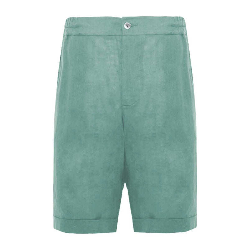 Green Linen Short-Alpha Studio-LabelTerrace.com
