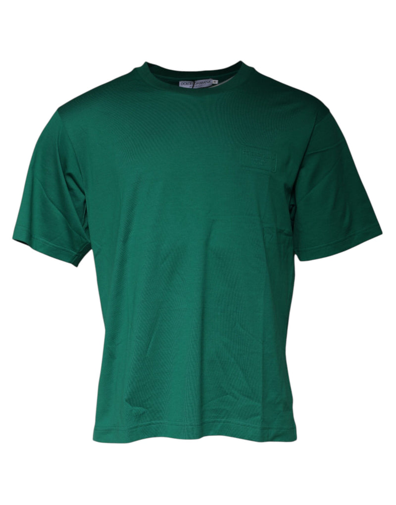 Green Logo Crew Neck Short Sleeves T-shirt-Dolce & Gabbana-LabelTerrace.com