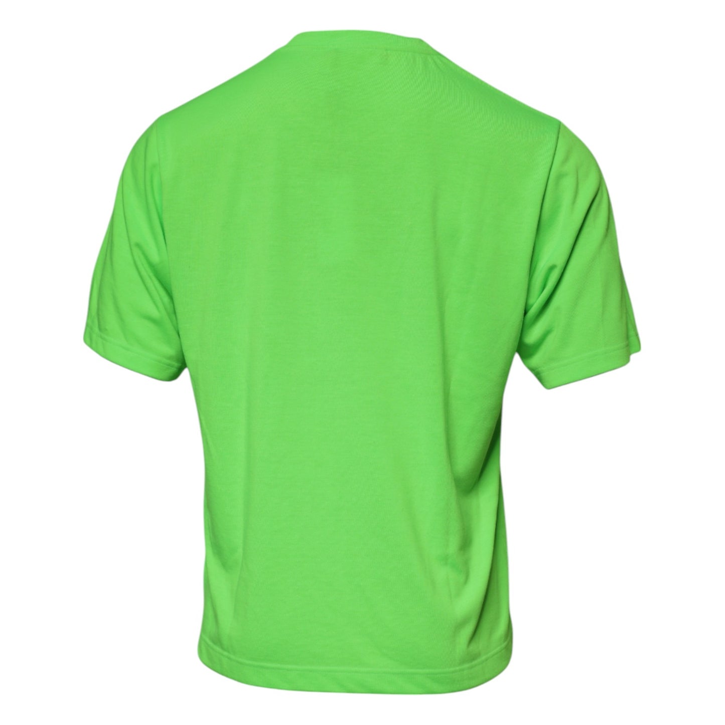 Green Logo Polyester Crew Neck T-shirt-Dolce & Gabbana-LabelTerrace.com