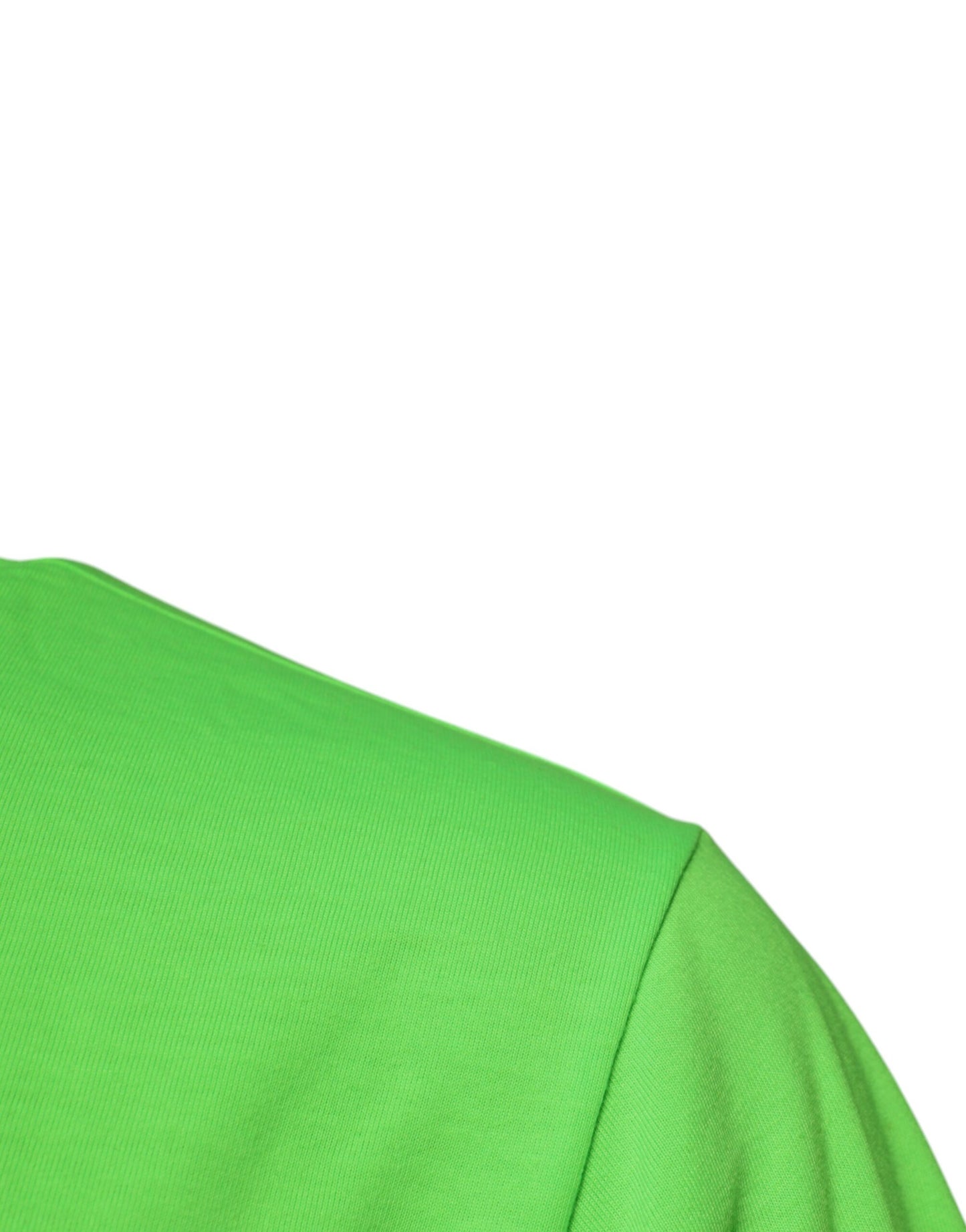 Green Logo Polyester Crew Neck T-shirt-Dolce & Gabbana-LabelTerrace.com