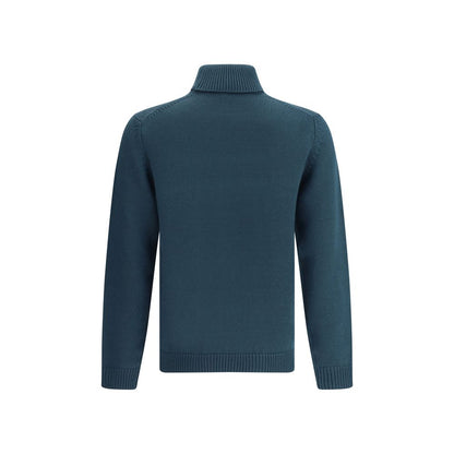 Green Merino Wool Turtleneck