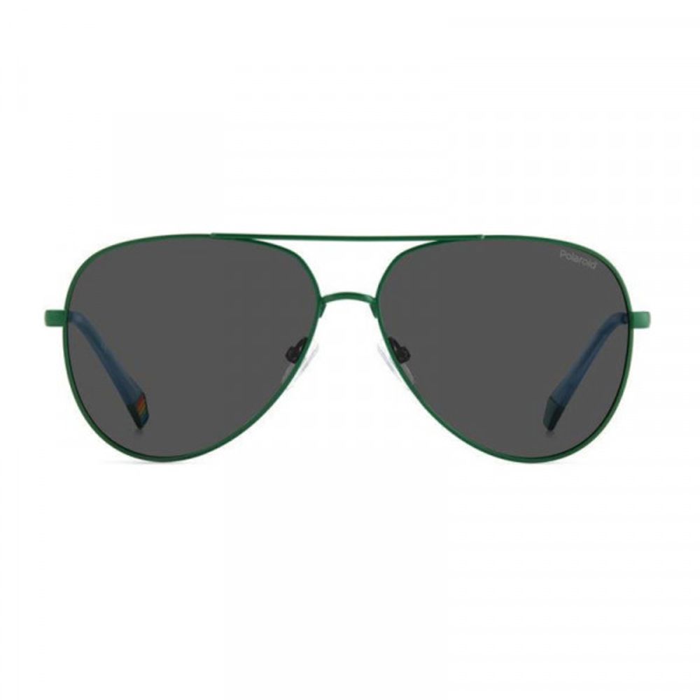 Green Metal Sunglasses-Polaroid-LabelTerrace.com