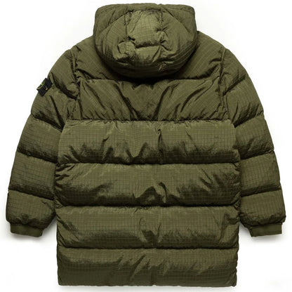 Green Nylon Men Parka-Stone Island-LabelTerrace.com