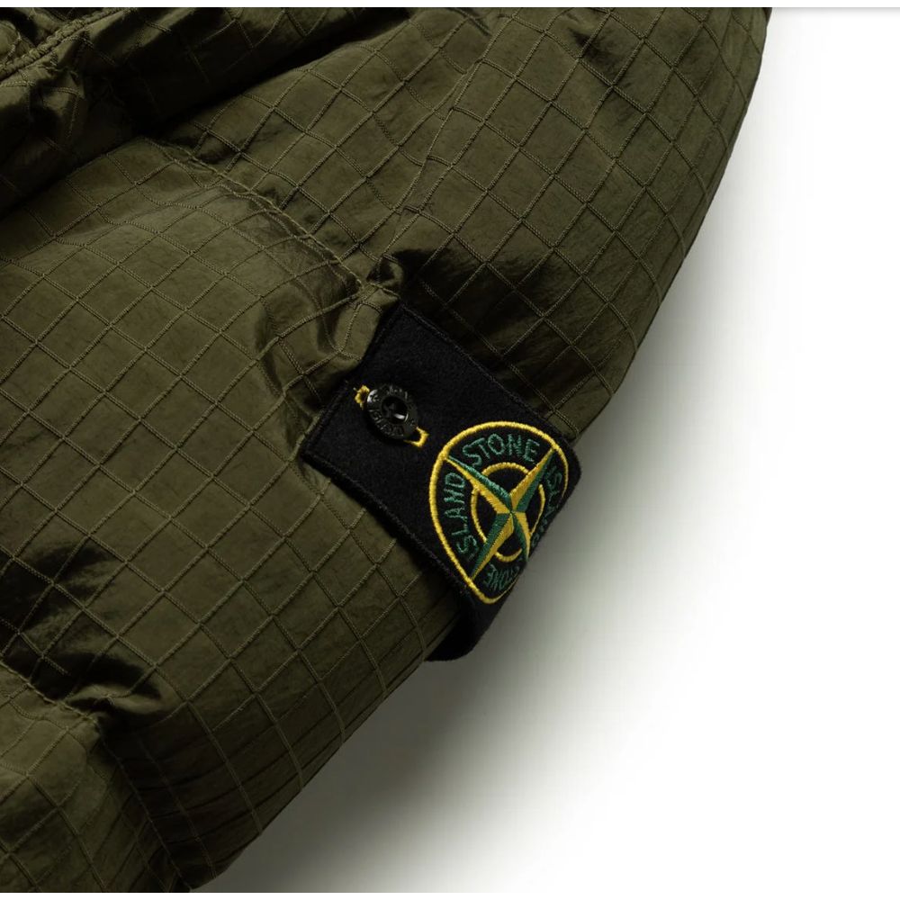 Green Nylon Men Parka-Stone Island-LabelTerrace.com