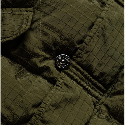 Green Nylon Men Parka-Stone Island-LabelTerrace.com