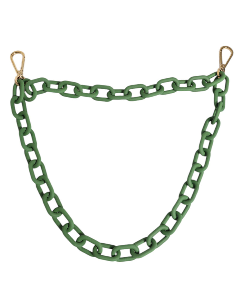 Green Plexy Acrylic Chunky Gold Hardware Wallet Chain-Dolce & Gabbana-LabelTerrace.com