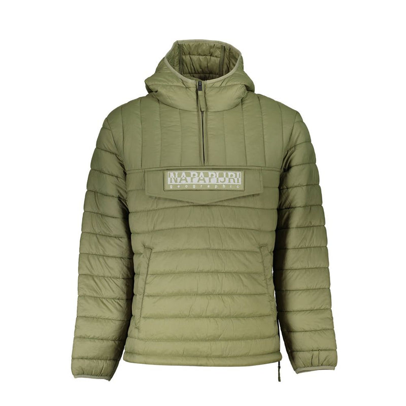 Green Polyamide Men Jacket-Napapijri-LabelTerrace.com
