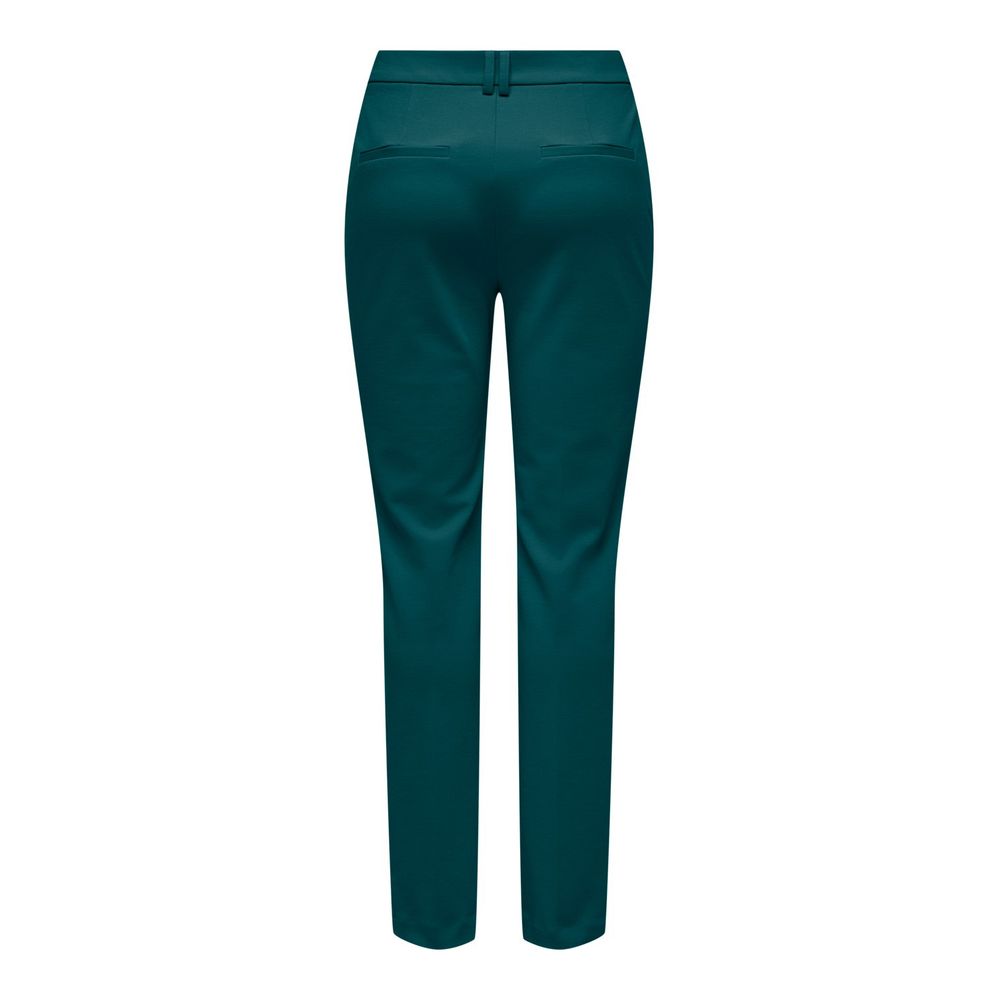 Green Polyester Casual Pants