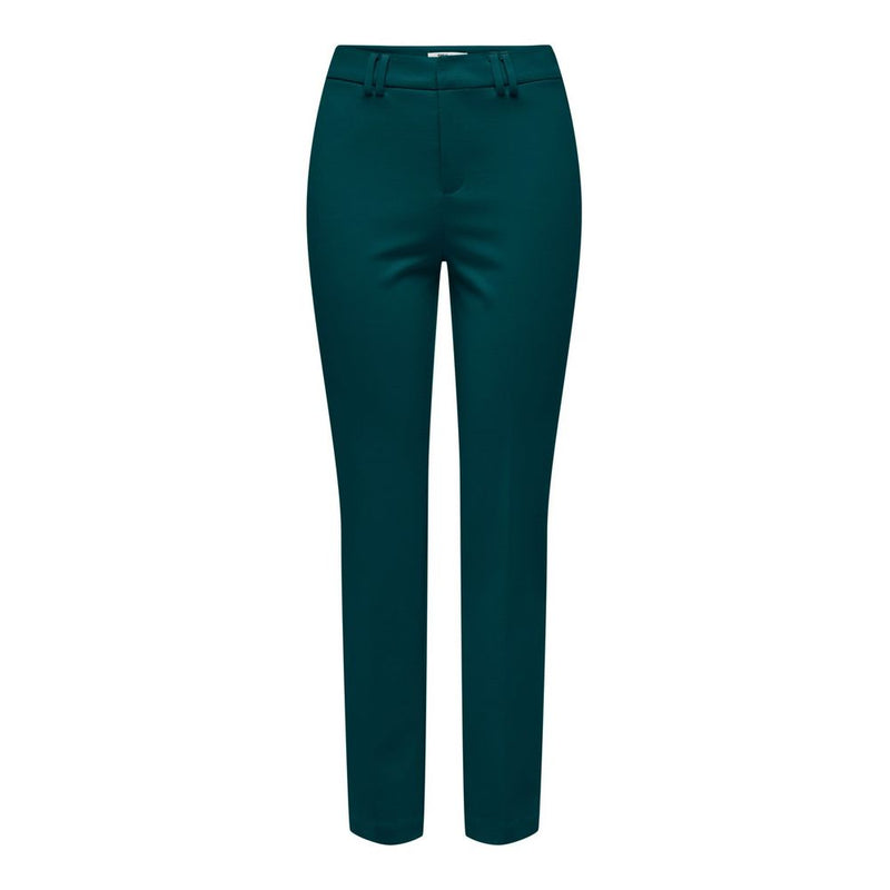 Green Polyester Casual Pants
