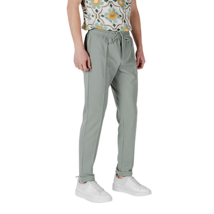 Green Polyester Joggers Workout Pant