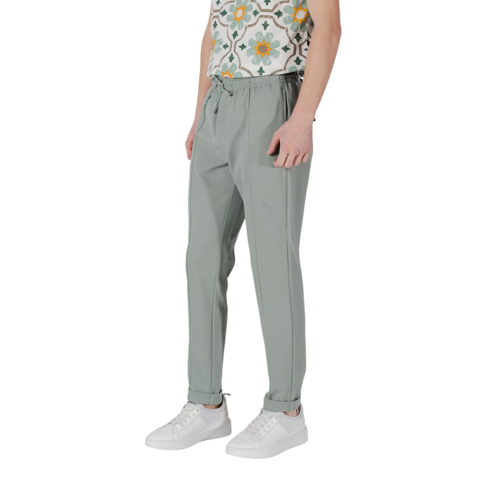 Green Polyester Joggers Workout Pant