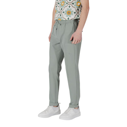 Green Polyester Joggers Workout Pant