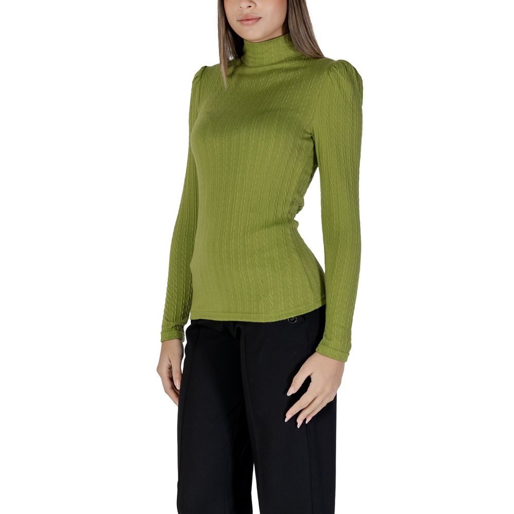 Green Polyester Long Sleeve T-Shirt