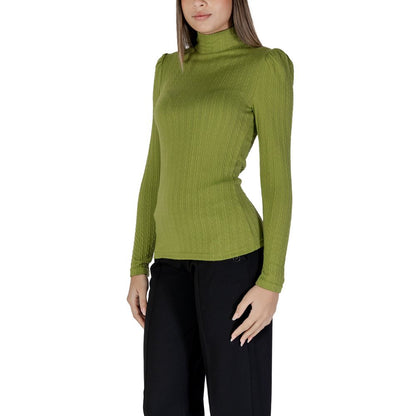 Green Polyester Long Sleeve T-Shirt