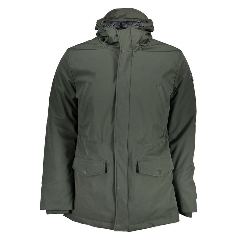 Green Polyester Men Jacket-U.S. POLO ASSN.-LabelTerrace.com