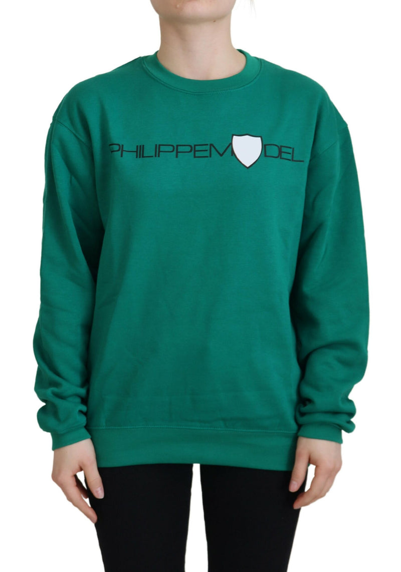 Green Printed Long Sleeves Pullover Sweater-Philippe Model-LabelTerrace.com