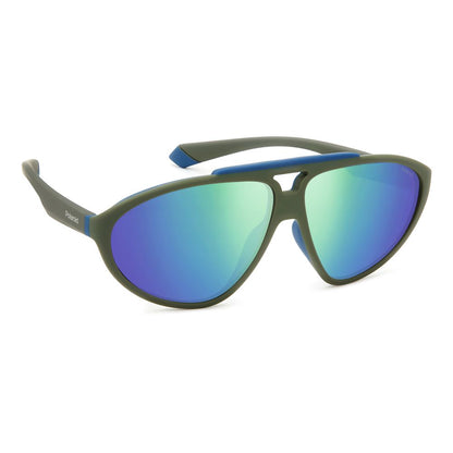 Green Rubber Sunglasses-Polaroid-LabelTerrace.com