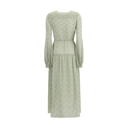 Green Silk Long Dress