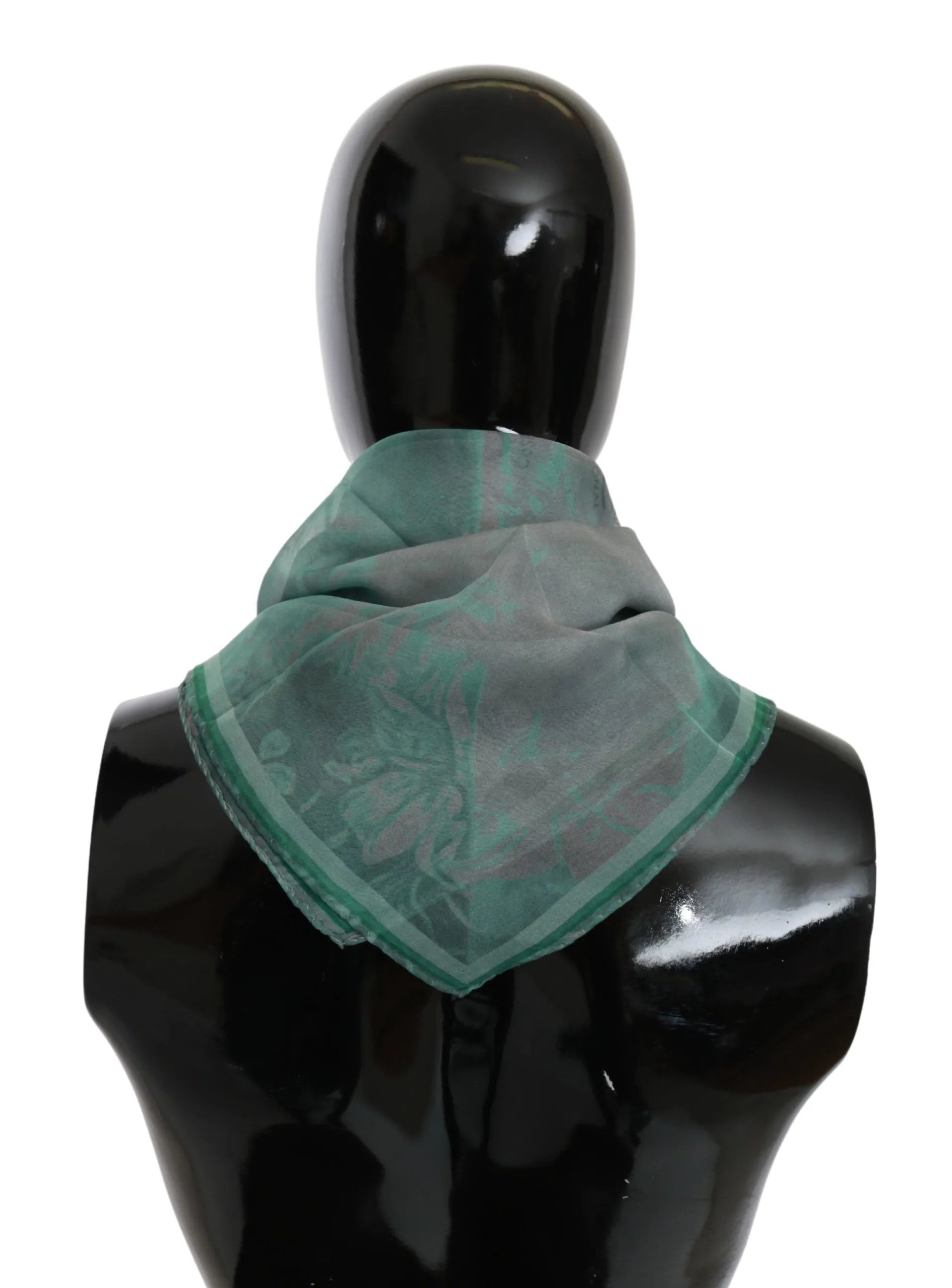 Green Silk Shawl Foulard Wrap Scarf-Costume National-LabelTerrace.com