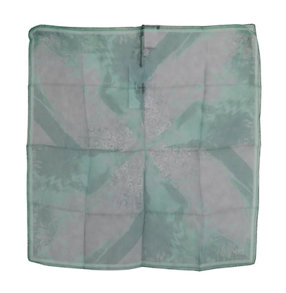 Green Silk Shawl Foulard Wrap Scarf-Costume National-LabelTerrace.com