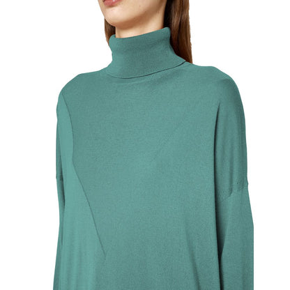 Green Silk Sweater-Alpha Studio-LabelTerrace.com