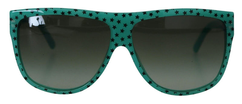 Green Stars Acetate Square Shades Sunglasses-Dolce & Gabbana-LabelTerrace.com