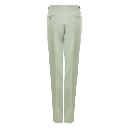 Green Viscose Chino Pants