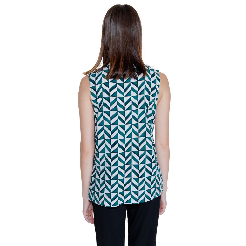 Green Viscose Tank Tops-Street One-LabelTerrace.com