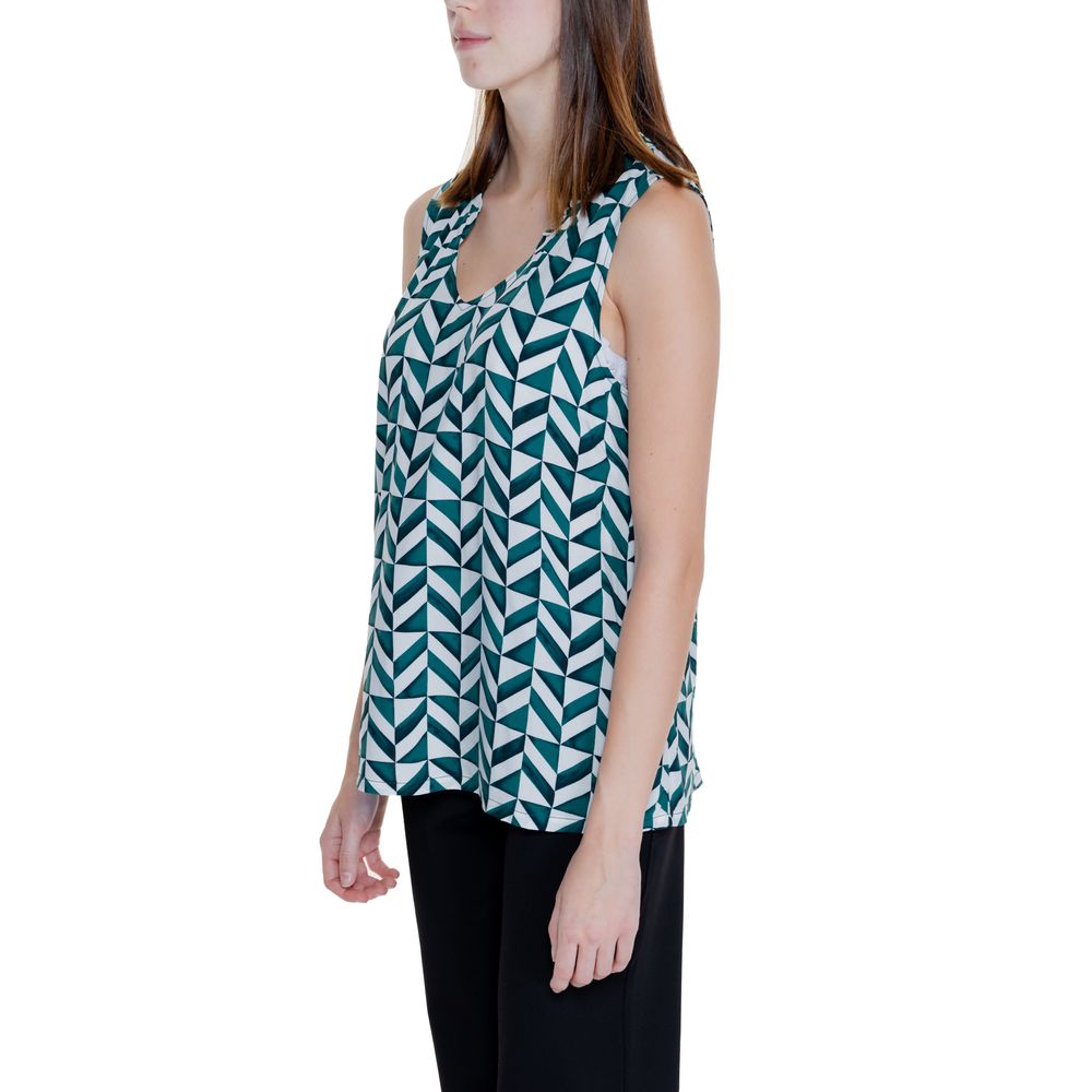 Green Viscose Tank Tops-Street One-LabelTerrace.com