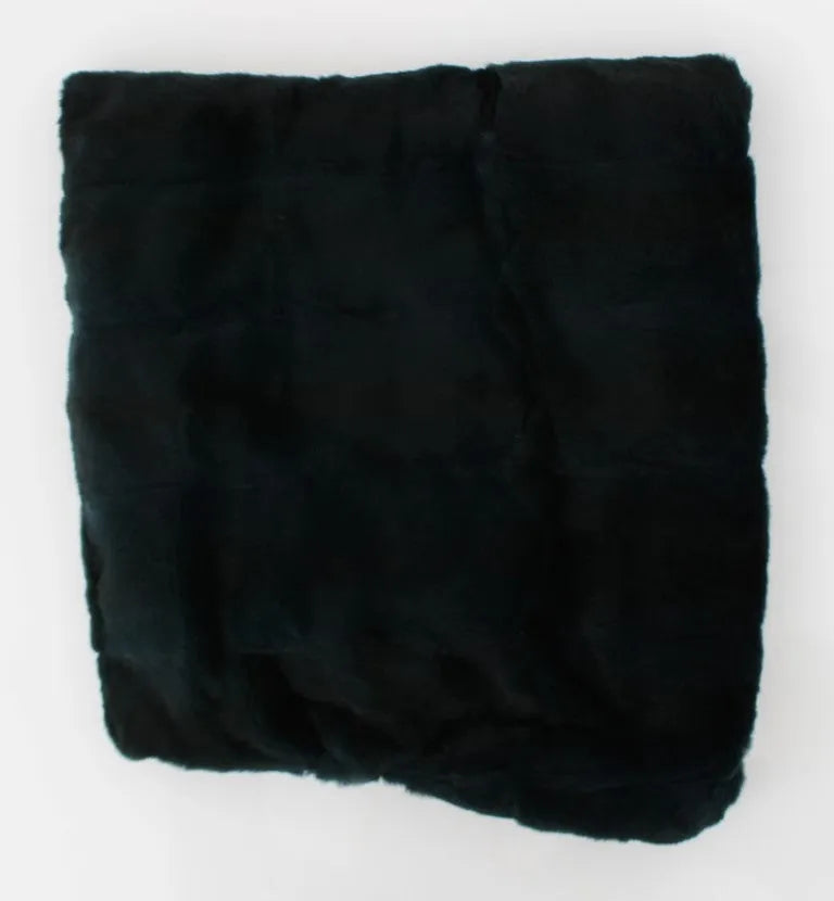 Green Weasel Fur Crochet Hood Scarf Hat-Dolce & Gabbana-LabelTerrace.com