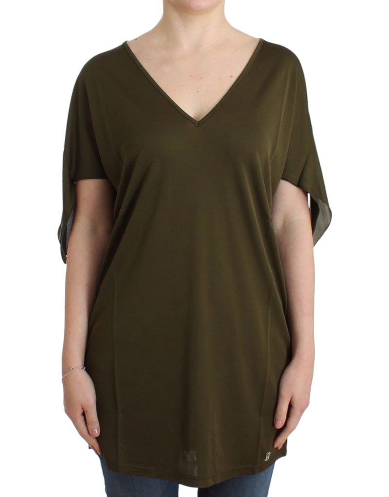 Green shortsleeved blouse top-John Galliano-LabelTerrace.com
