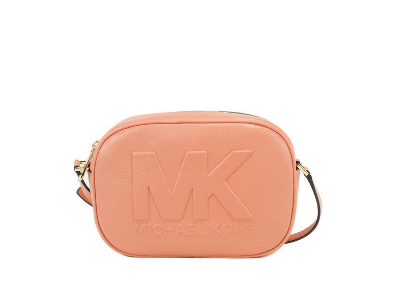 Jet Set Travel Medium Sherbert Leather Oval Camera Crossbody Bag-Michael Kors-LabelTerrace.com