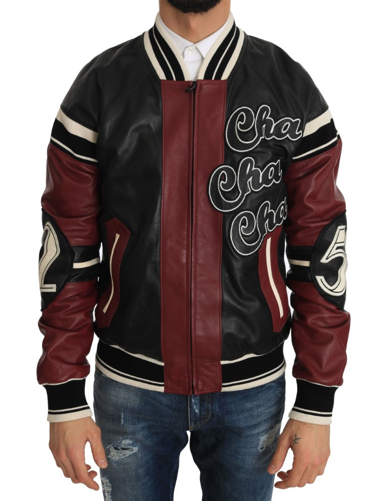 Leather Club Lounge Black Red Jacket-Dolce & Gabbana-LabelTerrace.com