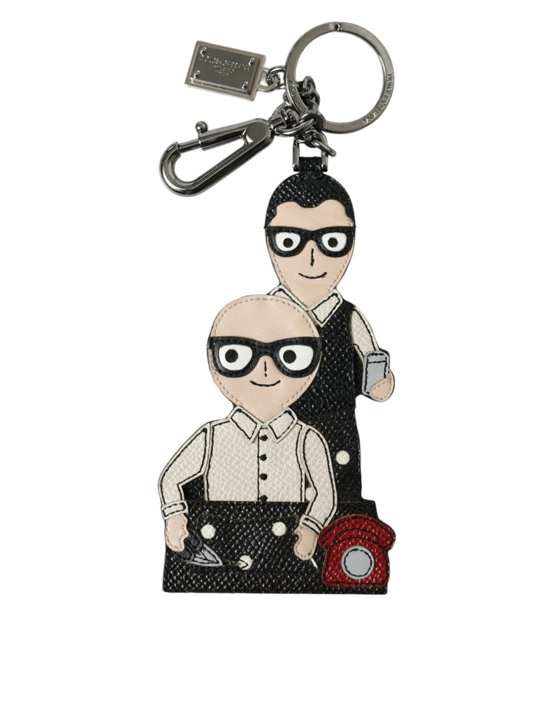 Leather Dominico Stefano #DGFAMILY Logo Badge Keychain-Dolce & Gabbana-LabelTerrace.com