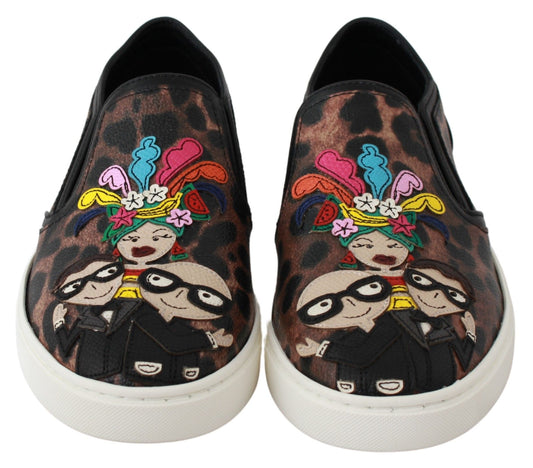 Leather Leopard #dgfamily Loafers Shoes-Dolce & Gabbana-LabelTerrace.com